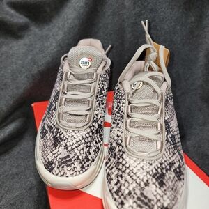 NEW Nike Air Max DN Premium 8W shoe in a grey snakeskin pattern. 
